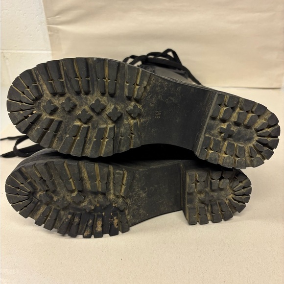 Dolls Kill Black Combat Lace-Up Knee-High Boots - Picture 8 of 8